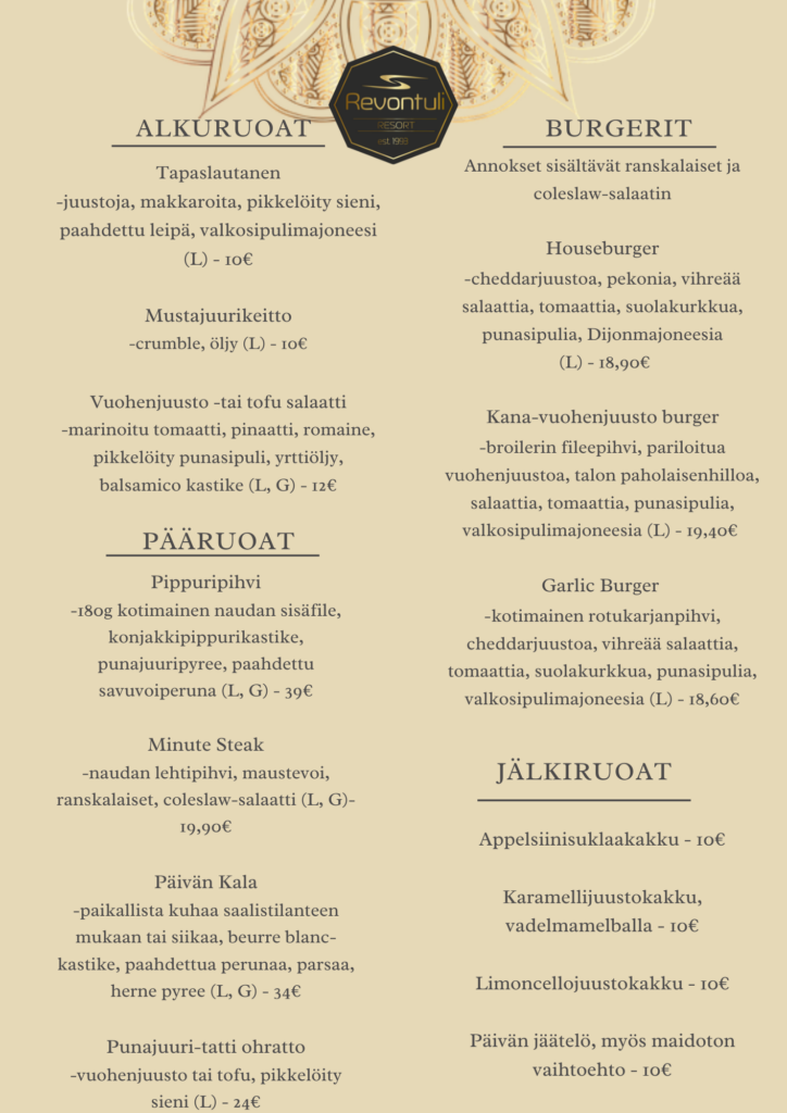 a la carte, päivitetty tammikuu 25 FI