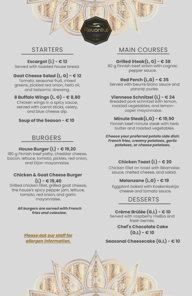 Loimu a la carte ENG 092026